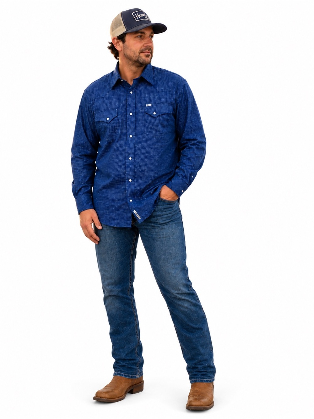 Rafter C Cowboy Collection Men's XL long sleeve Western shirt